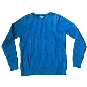Izod Cable Knit Sweater Teal Size XL
